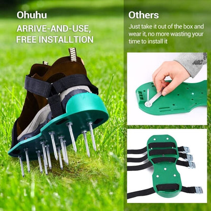 Lawn Aerator Sandals Free Installation, Lawn Spike Shoes Lawn Vertical Cutter Grass Shoes Garden—max