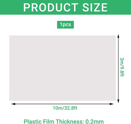 (Special Offer) 2x6m Polyethylene Greenhouse Film, Transparent, Extra Thick Garden Film for Foil Tunnels 10 m