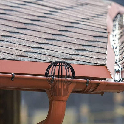 4-pack plastic downspout protectors - Keeps downspouts free from blockages caused by leaves, moss, mud, sludge, balls and other debris—max
