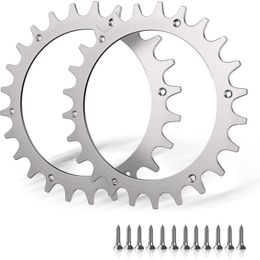 Premium Stainless Steel Spikes for Worx Landroid S/M - 2-Pack with Screws (205mm Wheel)