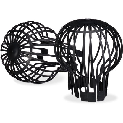 Downspout Cover, 4-pack, Plastic Basket, Leaf Catcher for Gutter, Rain Pipe Cover, Gutter Cover, Ø 13 cm, black