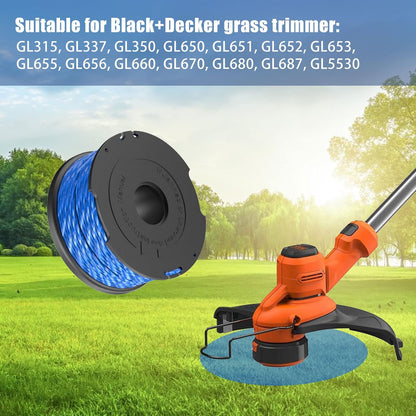 Replacement Spool for Black & Decker A6441 Trimmer Line, 1.65mm, Replacement Spools for GL652, GL655, GL650, GL660, GL680 Trimmer