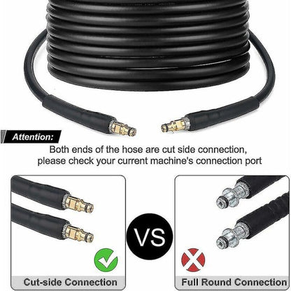 Hose for Kärcher K2 K3 K4 K5 K6 K7 high pressure washer - 10m - Quick connect hose with brass nozzles 10M-yux 10M