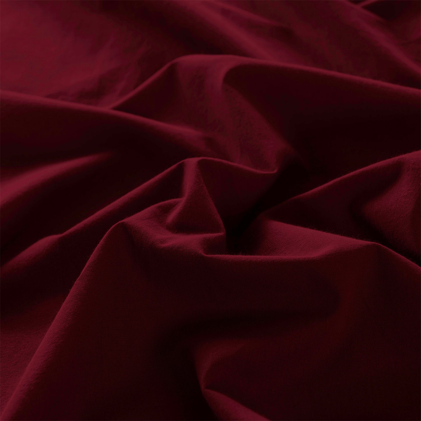 Royal Comfort Vintage Washed 100% Cotton Sheet Set Fitted Flat Sheet Pillowcases - Double - Mulled Wine