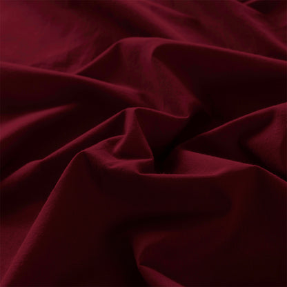 Royal Comfort Vintage Washed 100% Cotton Sheet Set Fitted Flat Sheet Pillowcases - Double - Mulled Wine