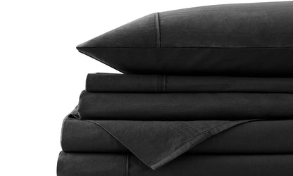 Royal Comfort Vintage Washed 100% Cotton Quilt Cover Set Bedding Ultra Soft - Queen - Charcoal
