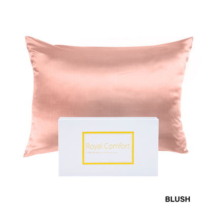 Royal Comfort Pure Silk Pillow Case 100% Mulberry Silk Hypoallergenic Pillowcase - Blush