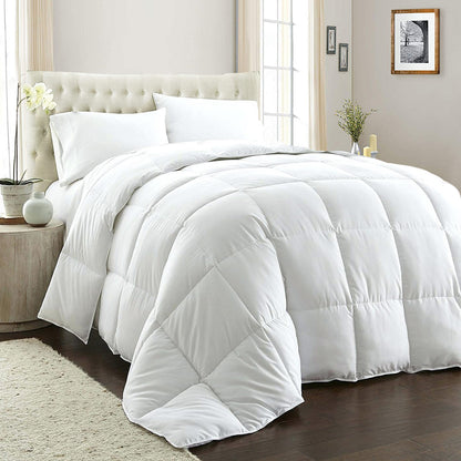 Royal Comfort 800GSM Quilt Down Alternative  Duvet Cotton Cover Hotel Grade - Single - White