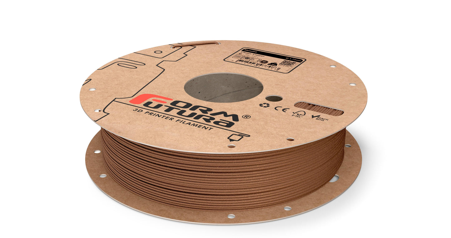 Copper-filled PLA based filament MetalFil - Classic Copper 1.75mm 1500 gram Natural Composite 3D Printer Filament