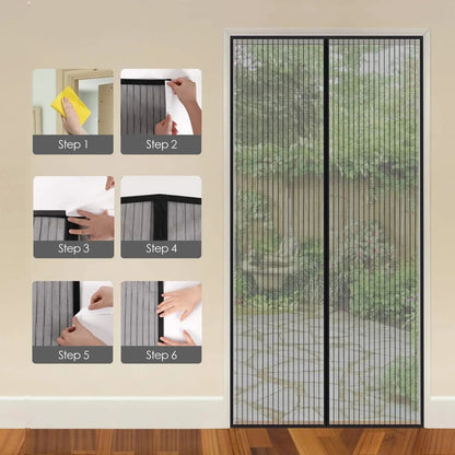 Magnetic Mosquito Net Door Screen 110x210cm