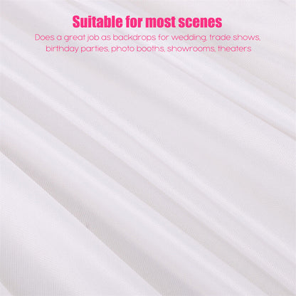 3x6m White Stage Curtain Backdrop