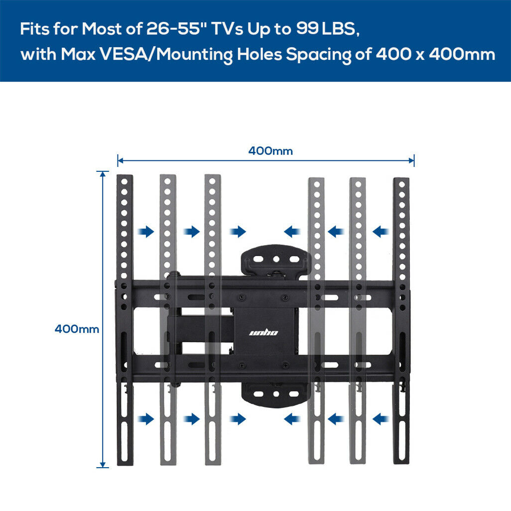 Full Motion TV Wall Mount Bracket 27-55 for Samsung TCL Hisense