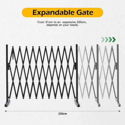 Retractable Aluminium Garden Gate Pet Fence Durable Indoor Outdoor