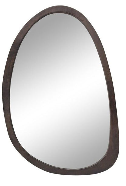 Antique Wooden Wall Mirror HD Odd Shaped Home Decor 50x70cm