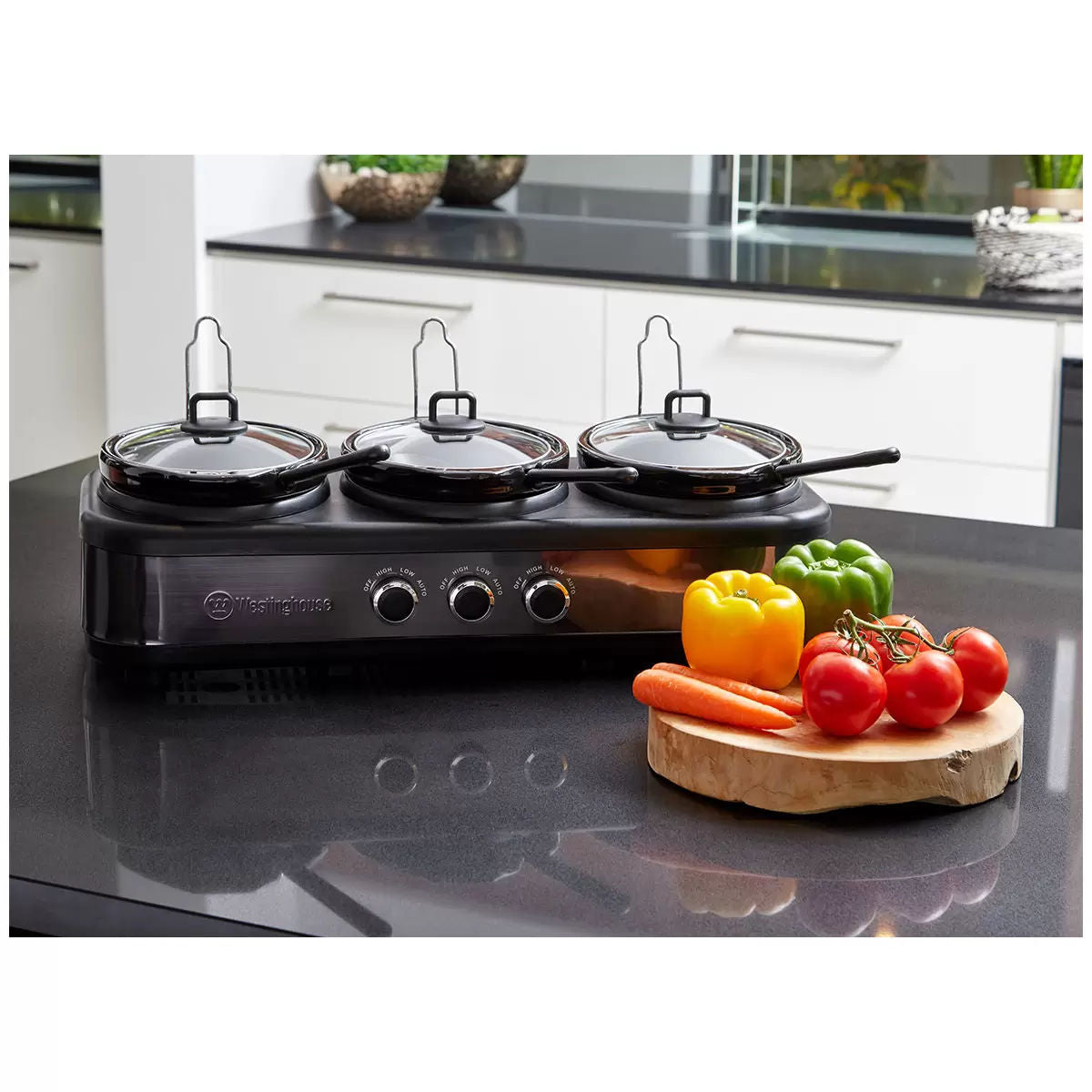 Westinghouse Slow Cooker Ceramic Pots 3 x 2.5L