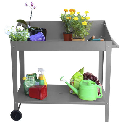 Potting Bench Table Slate Grey 100 x 55 x 101cm