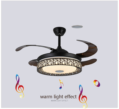 Maxkon 42 Inch Ceiling Fan with Light 3 Color MUSIC Remote Control Timer MUSIC