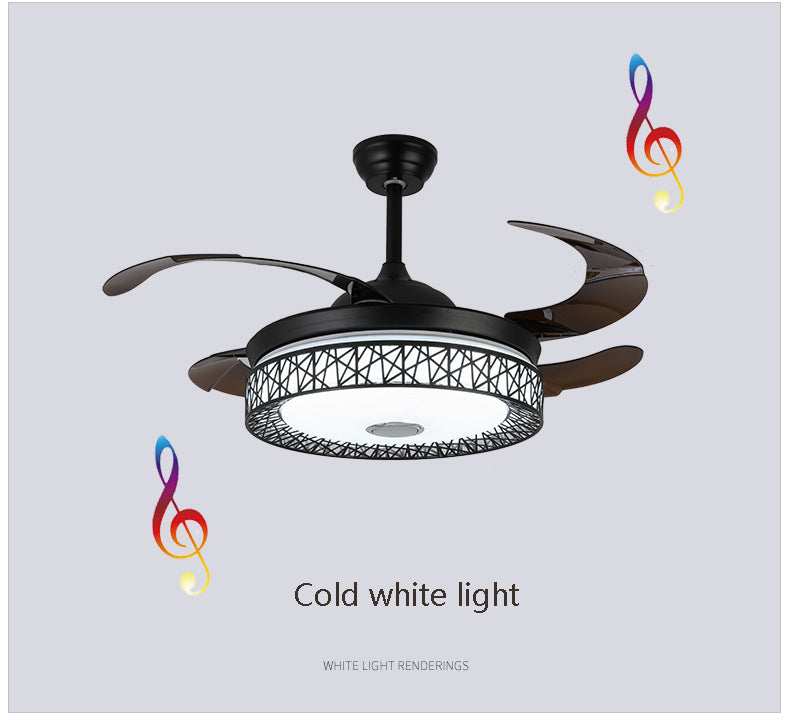 Maxkon 42 Inch Ceiling Fan with Light 3 Color MUSIC Remote Control Timer MUSIC