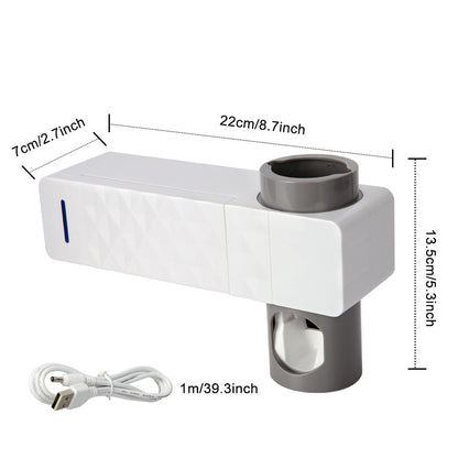 UV Lamp Sterilizer Toothbrush Holder Bathroom Automatic Toothpaste Health Clean