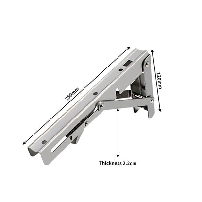 10"Stainless Steel Folding Table Bracket Shelf Bench 200kg Load Heavy Duty