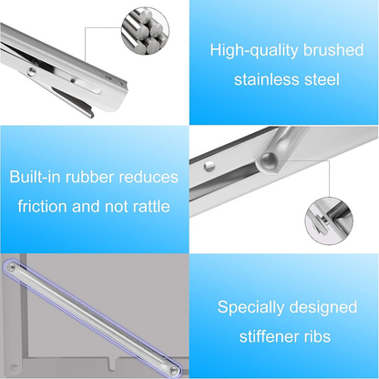 14"Stainless Steel Folding Table Bracket Shelf Bench 200kg Load Heavy Duty