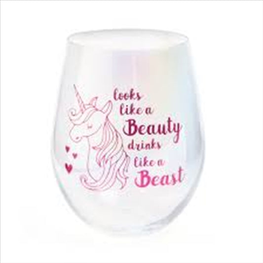 Irid Stemless Wine Glass Beaut