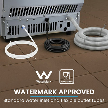 POLYCOOL Commercial Ice Maker Machine, up to 45kg/24hr, Timer & Self Cleaning Programs