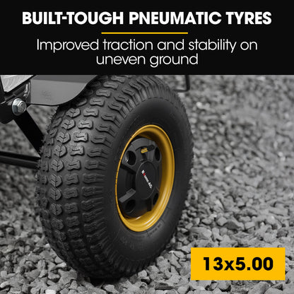 BAUMR-AG 40V Li-ion 260kg Electric Powered Hand Truck Trolley, 400W Brushless motor, Up to 6km/h, 4hr Runtime, Adjustable Width, Folds for Logistics, Moving