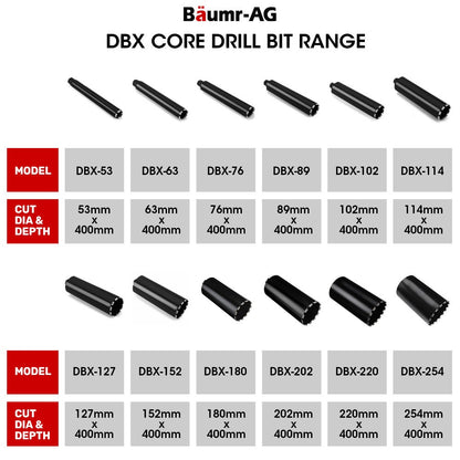 Baumr-AG Diamond Core Drill Bit 127mm Concrete Wet Dry Tile Stone Brick Marble 1-1/4 UNC