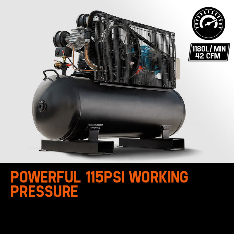 UNIMAC 115PSI 150L 7.5kW Industrial Electric Air Compressor, 20A 415V 3-Phase