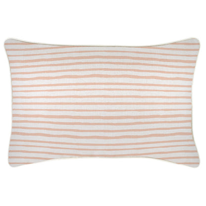Cushion Cover-With Piping-Paint Stripes Blush-35cm x 50cm