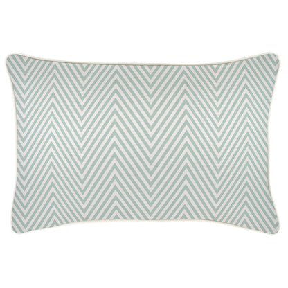 Cushion Cover-With Piping-Zig Zag Pale Mint-35cm x 50cm