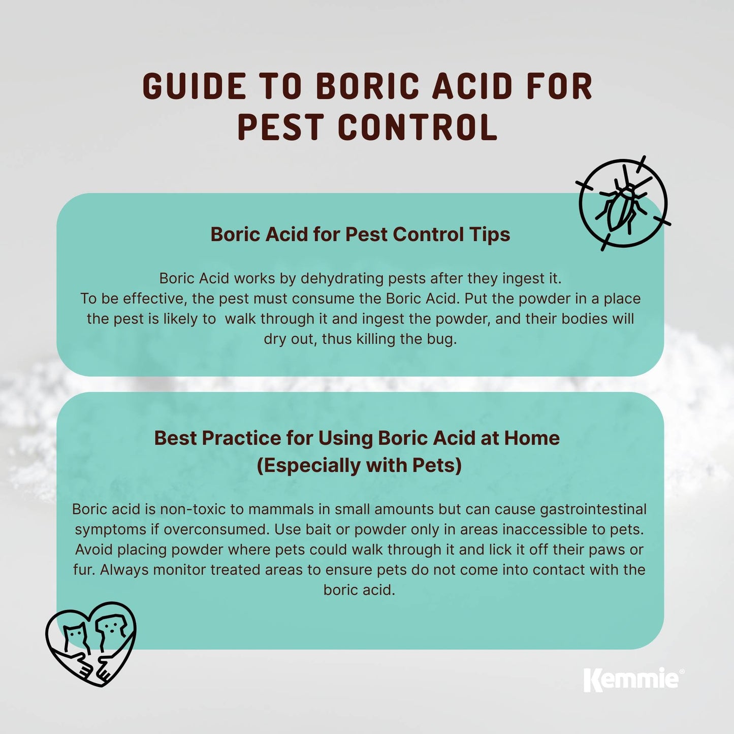 4.9Kg Boric Acid Powder Bucket 99.9% Pure Fully Soluble Granule Pest Ant Roaches