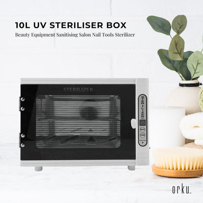10L UV Steriliser Box Beauty Equipment Sanitising Salon Nail Tools Sterilizer