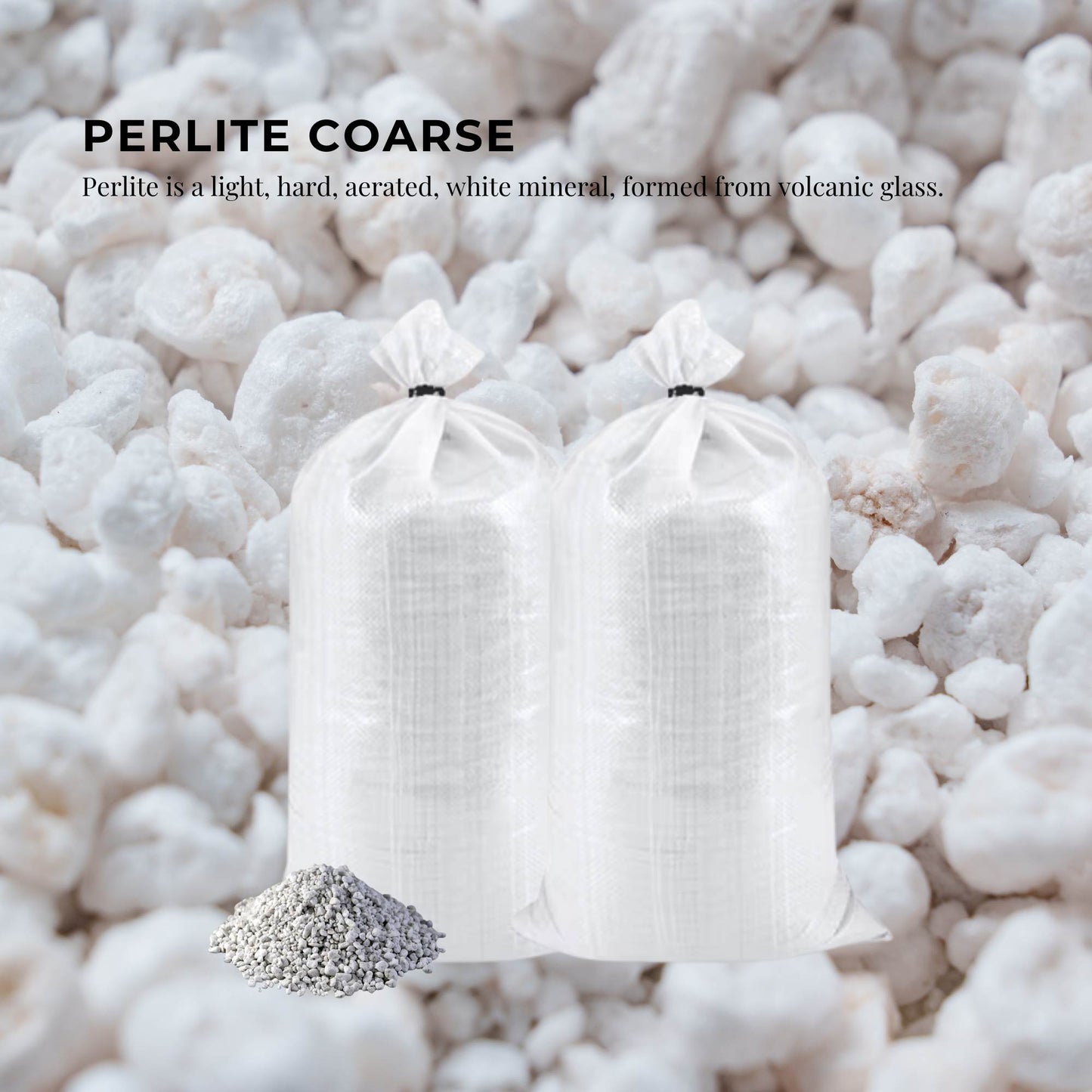 50L Perlite Coarse Premium Soil Expanded Medium Plants Hydroponics