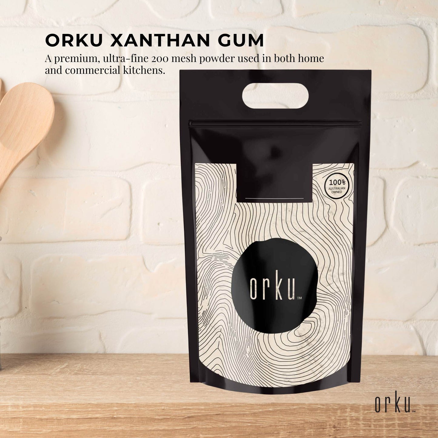 Orku 5Kg Xanthan Gum Thickener Pure Fine Powder 200 Mesh FCC E415 Food Additive