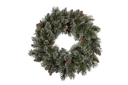 Christabelle 61cm Christmas Wreath Cashmere Pine With LED Lights Decoration