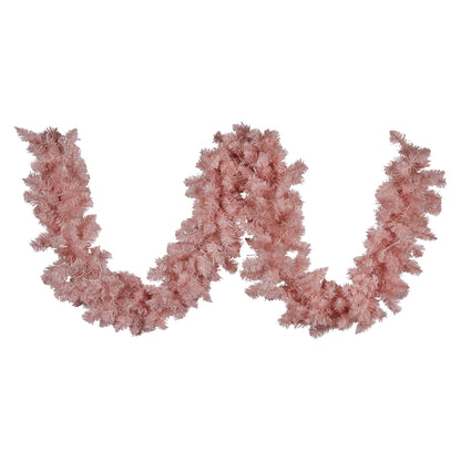 Christabelle 274cm Pretty In Pink Christmas Garland With Led Lights