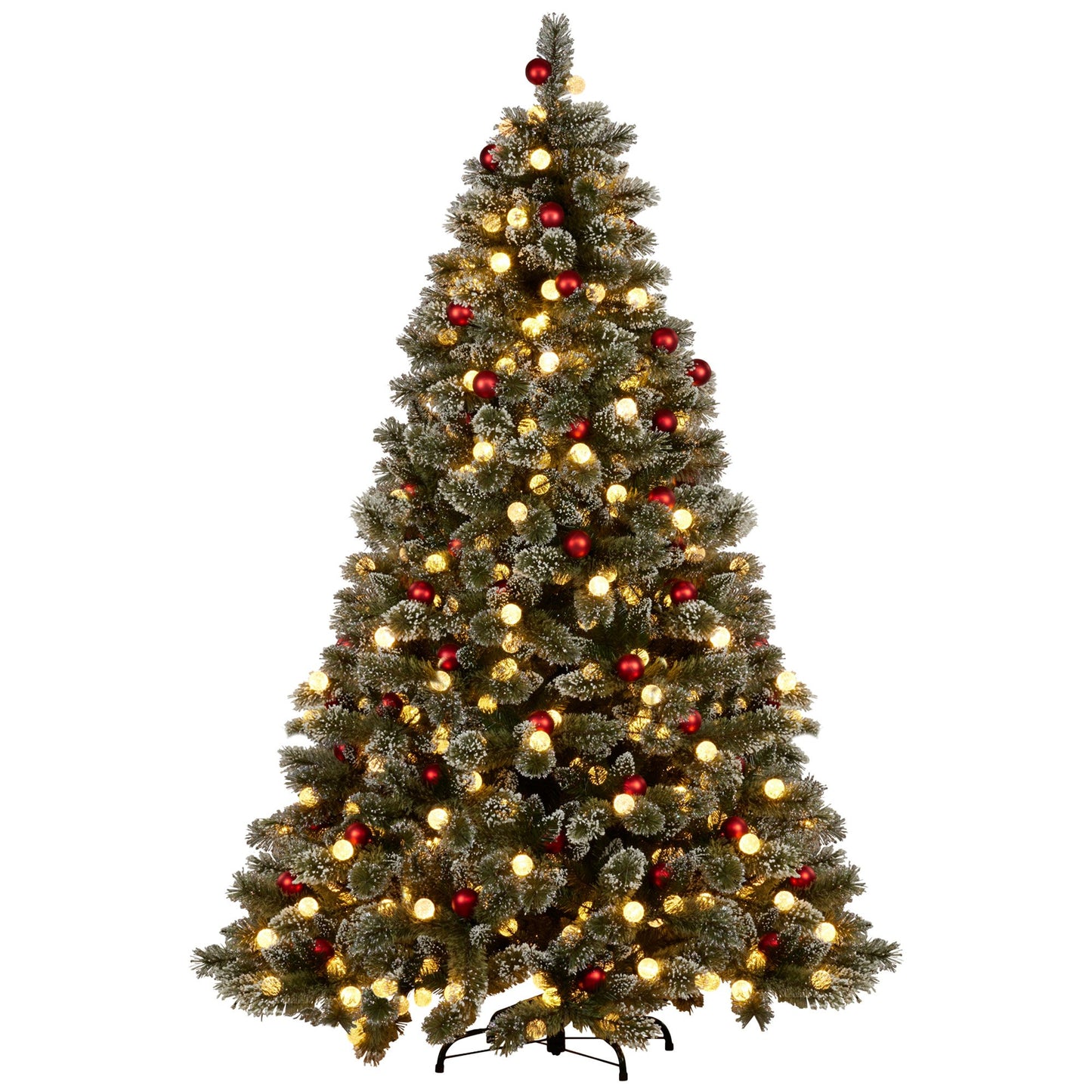 Christabelle Swishmas Snowy Bristle 2.7m Multicolour Pre-Lit Christmas Tree with 2870 Tips