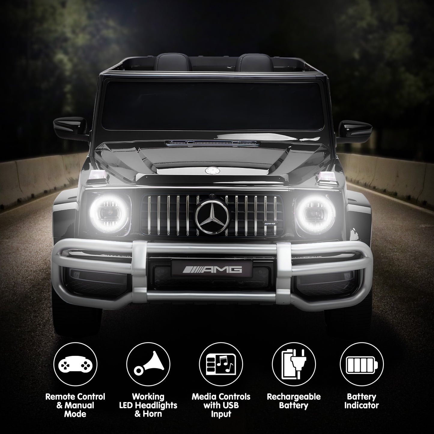 Kahuna Mercedes Benz AMG G63 Kids Electric Two Seater Ride On Car with Remote Control