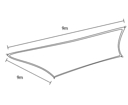 Wallaroo Square Shade Sail - 9m x 9m - Sand