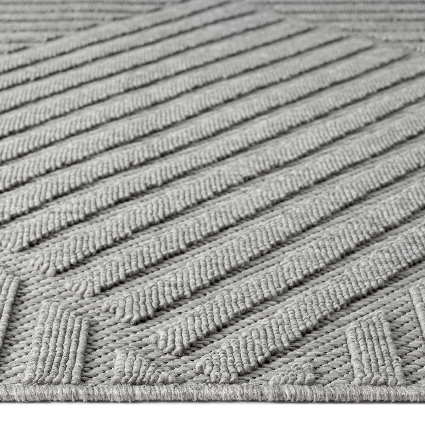 Alpha Outdoor Rug - Light Grey - 80x150