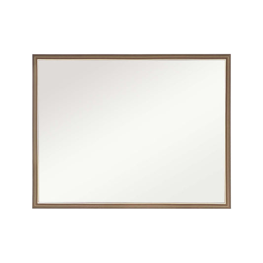 Wall Mirror Rectangular Frame Bathroom 70x90cm Antique Brown