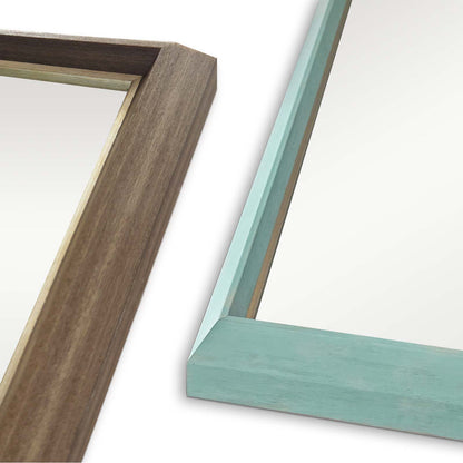 Wall Mirror Rectangular Frame Bathroom 70x90cm Antique Brown