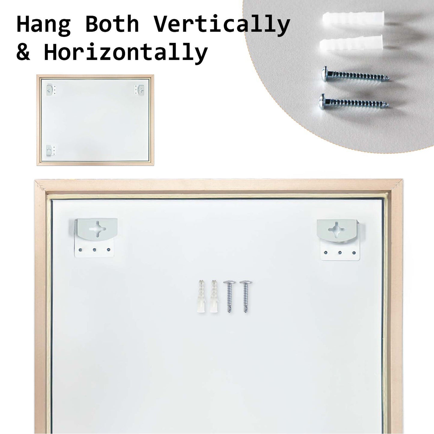 2 Set Wall Mirror Rectangular Frame Bathroom 70x90cm Antique Brown