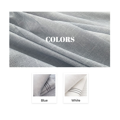 Saesom Flua Snow Comforter Set Double Cool Quilt Bedspread BLUE