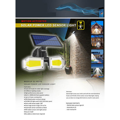 2X Sansai Solar Power LED Sensor Light
