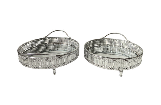Tessa Round Tray - Small - Silver