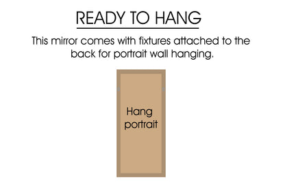 Window Style Mirror - White Arch 60cm x 180cm