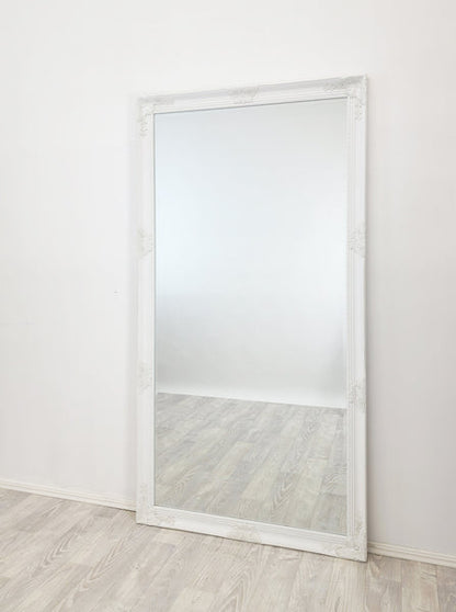 French Provincial Ornate Mirror - WHITE - X Large 100cm x 190cm